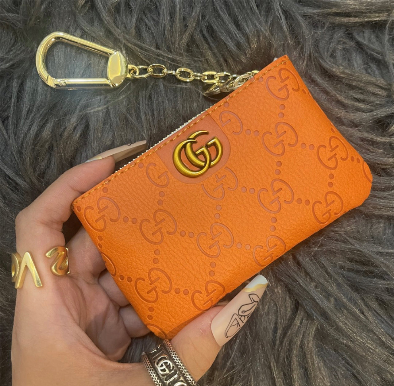 G Zip Key Chain pouch