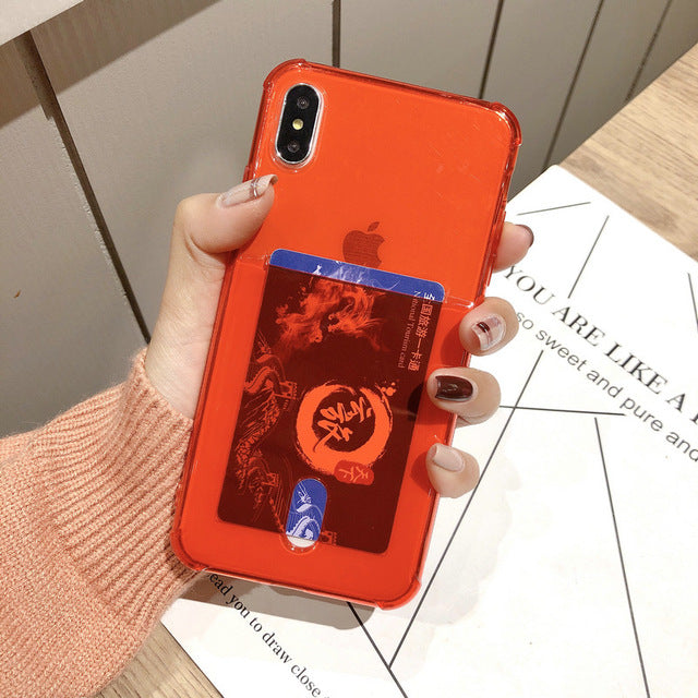 Transparent Card Holder Phone - willbling