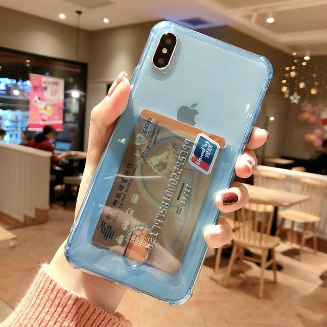 Transparent Card Holder Phone - willbling