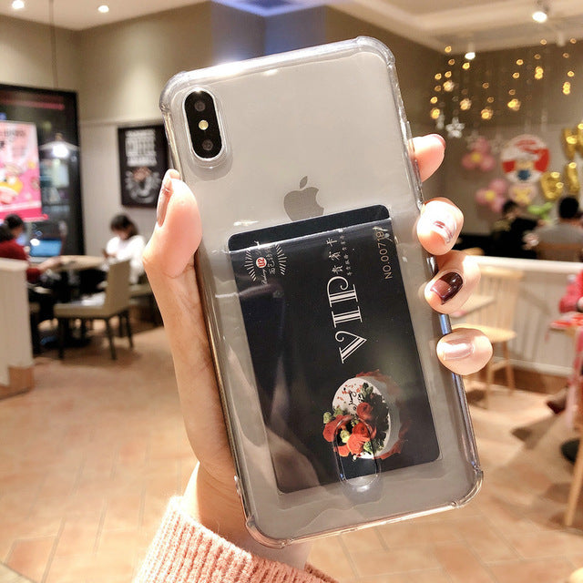 Transparent Card Holder Phone - willbling
