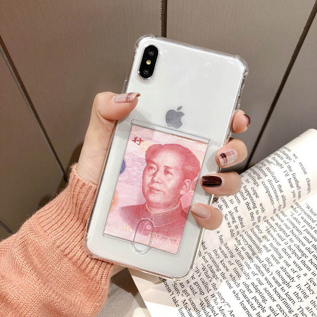 Transparent Card Holder Phone - willbling