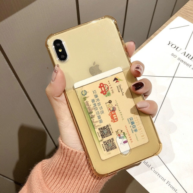 Transparent Card Holder Phone - willbling