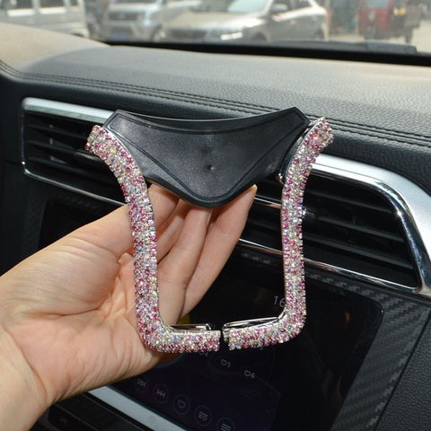 Image of Car Phone Holder with Bing Crystal Rhinestone - willbling